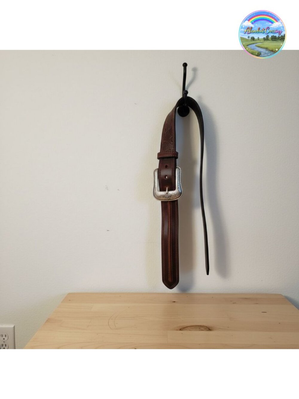 Distressed Leather Western Belt Men's Accessories